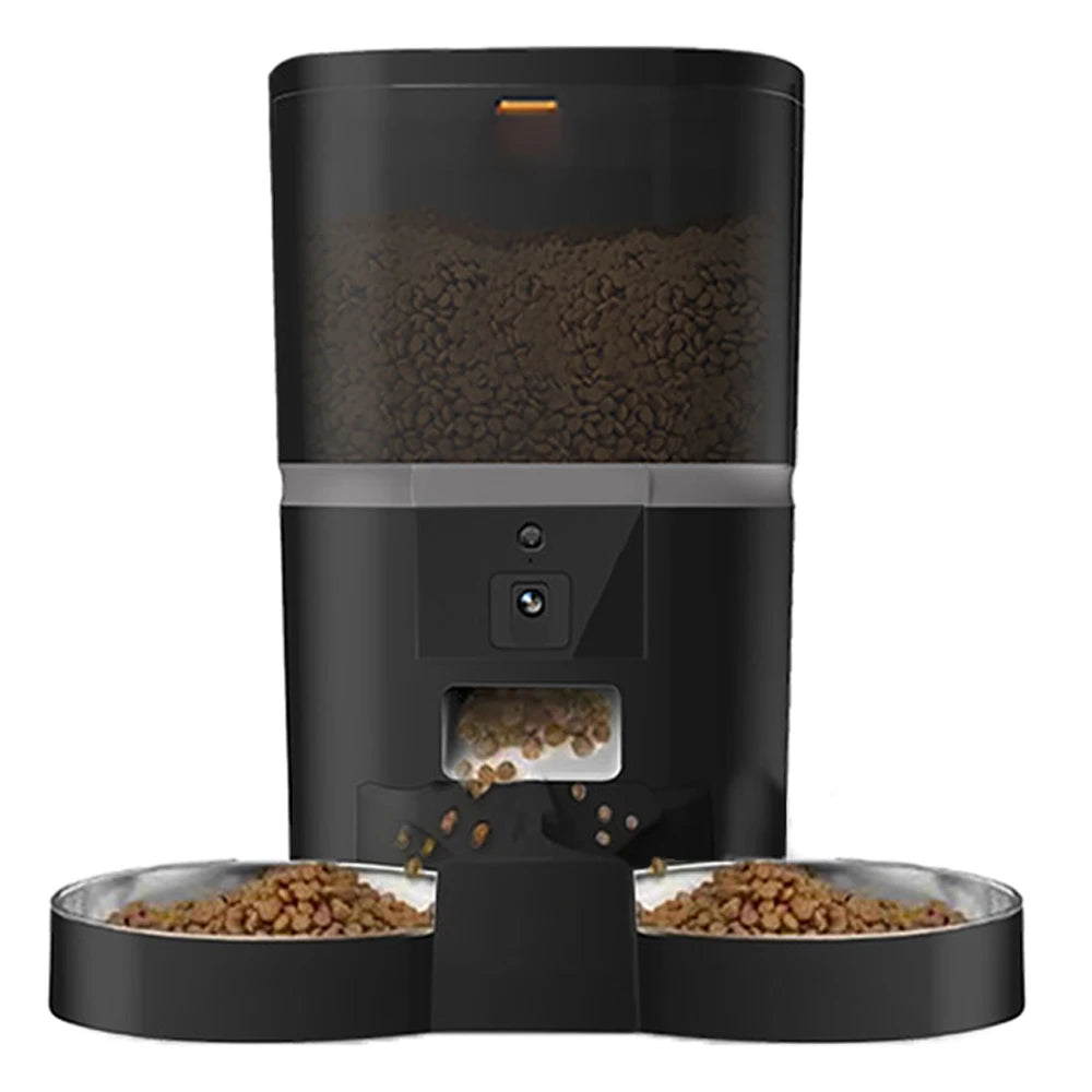 Smart 4L Automatic Pet Feeder with Camera & Voice Recorder - Perfect for Cats & Small Dogs