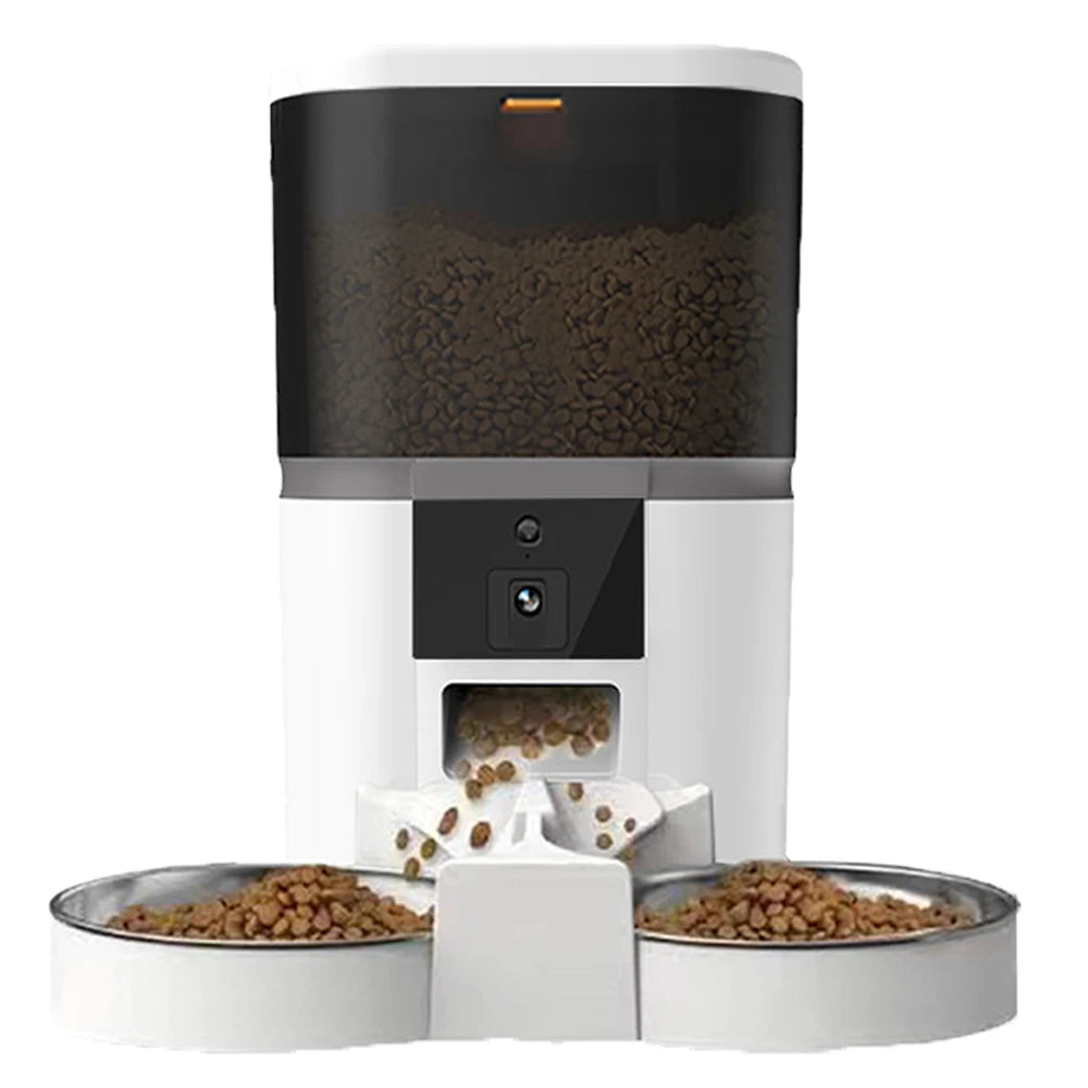 Smart 4L Automatic Pet Feeder with Camera & Voice Recorder - Perfect for Cats & Small Dogs